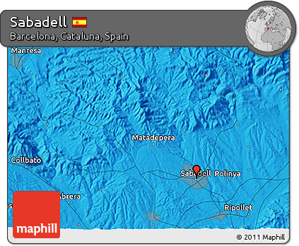 Political 3D Map of Sabadell