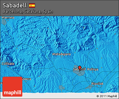 Political 3D Map of Sabadell