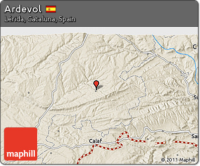 Shaded Relief 3D Map of Ardevol