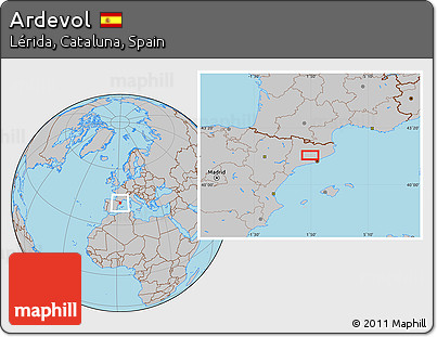 Gray Location Map of Ardevol