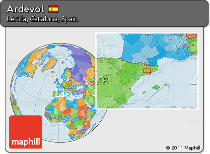 Political Location Map of Ardevol