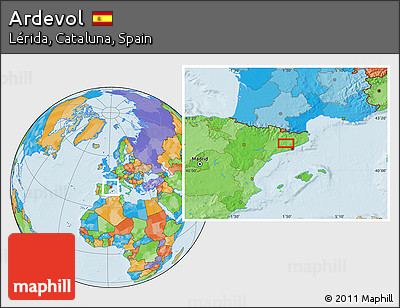 Political Location Map of Ardevol