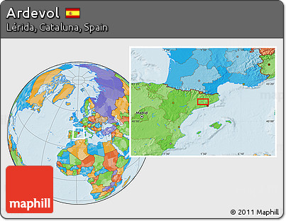 Political Location Map of Ardevol