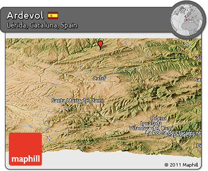 Satellite Panoramic Map of Ardevol