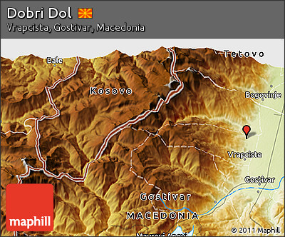 Physical 3D Map of Dobri Dol