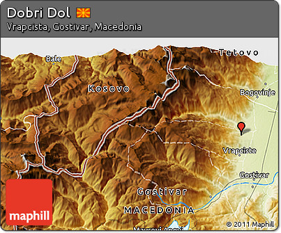 Physical 3D Map of Dobri Dol
