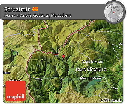 Satellite 3D Map of Strezimir