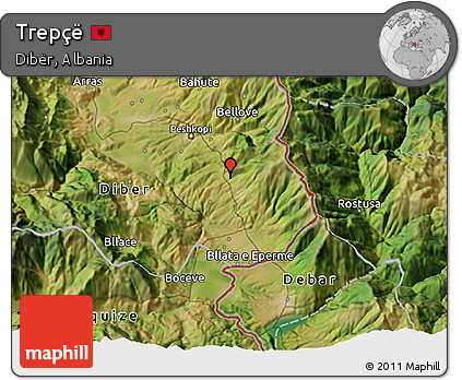 Satellite 3D Map of Trepçë