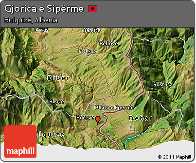 Satellite 3D Map of Gjorica E Sipërme