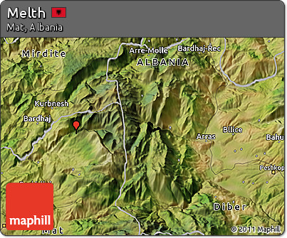 Satellite 3D Map of Melth