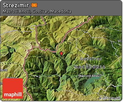 Satellite 3D Map of Strezimir