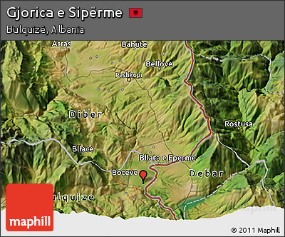 Satellite 3D Map of Gjorica E Sipërme