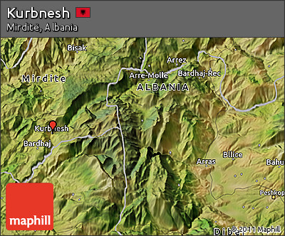 Satellite 3D Map of Kurbnesh