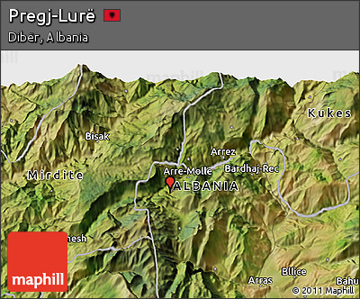 Satellite 3D Map of Pregj-Lurë