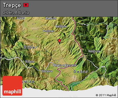Satellite 3D Map of Trepçë
