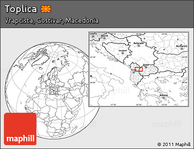 Blank Location Map of Toplica