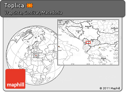 Blank Location Map of Toplica