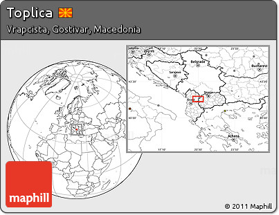Blank Location Map of Toplica