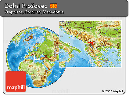 Physical Location Map of Dolni Prošovec