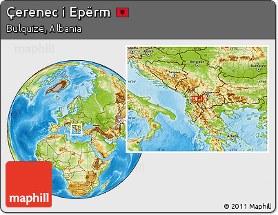 Physical Location Map of Çerenec I Epërm