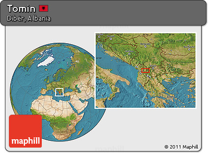 Satellite Location Map of Tomin