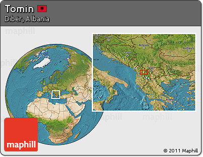 Satellite Location Map of Tomin