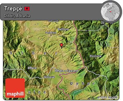Satellite Map of Trepçë