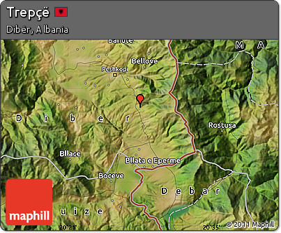 Satellite Map of Trepçë