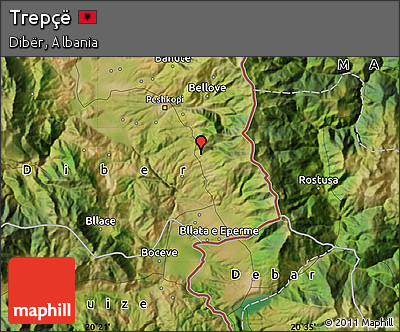 Satellite Map of Trepçë