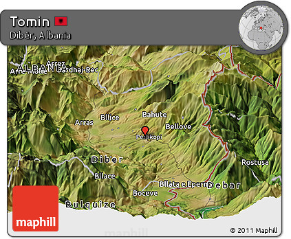 Satellite Panoramic Map of Tomin