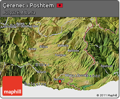 Satellite Panoramic Map of Çerenec I Poshtëm