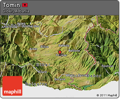 Satellite Panoramic Map of Tomin