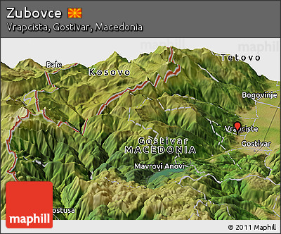Satellite Panoramic Map of Zubovce