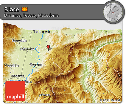 Physical 3D Map of Blace