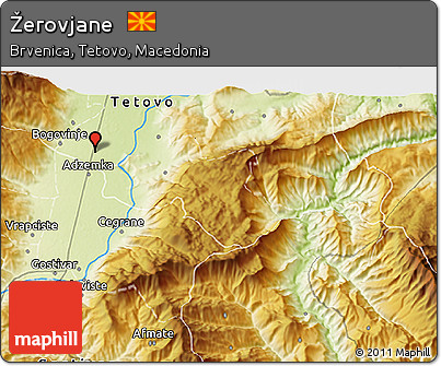 Physical 3D Map of Žerovjane
