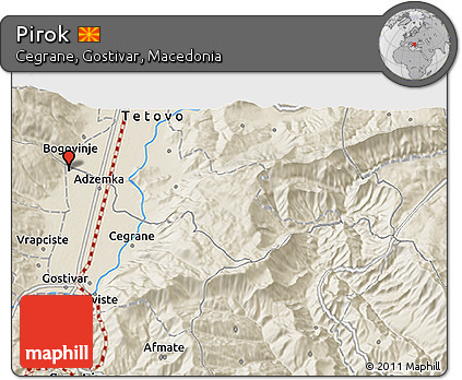 Shaded Relief 3D Map of Pirok