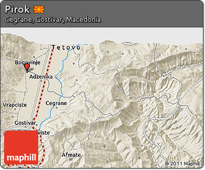 Shaded Relief 3D Map of Pirok