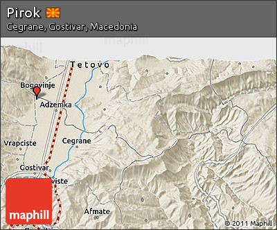 Shaded Relief 3D Map of Pirok