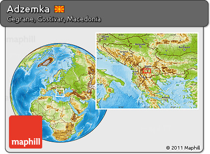 Physical Location Map of Adzemka
