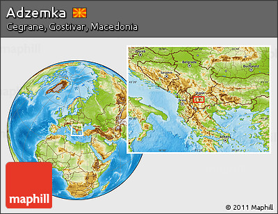 Physical Location Map of Adzemka