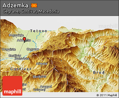 Physical Panoramic Map of Adzemka