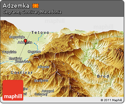 Physical Panoramic Map of Adzemka