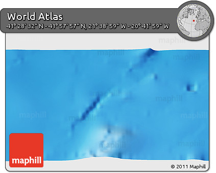 Shaded Relief 3D Map of the Area around 41° 43' 14" N, 21° 10' 29" W