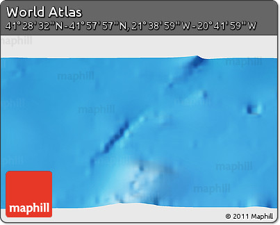 Shaded Relief 3D Map of the Area around 41° 43' 14" N, 21° 10' 29" W