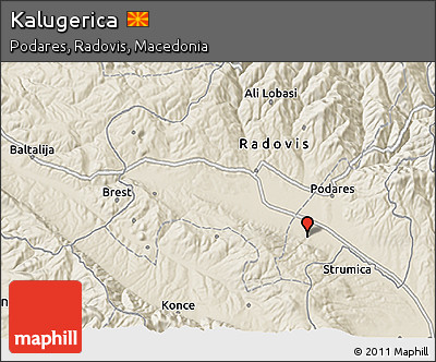 Shaded Relief 3D Map of Kalugerica