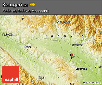 Physical Map of Kalugerica