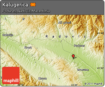 Physical Map of Kalugerica