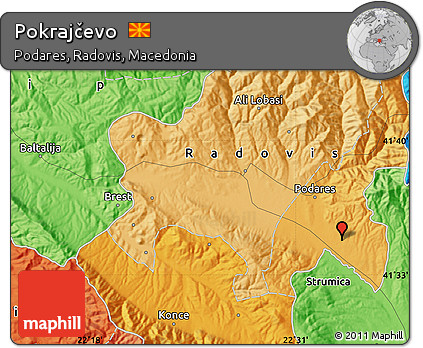 Political Map of Pokrajčevo