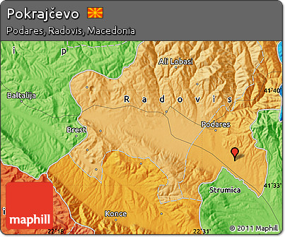 Political Map of Pokrajčevo