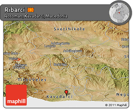 Satellite Panoramic Map of Ribarci